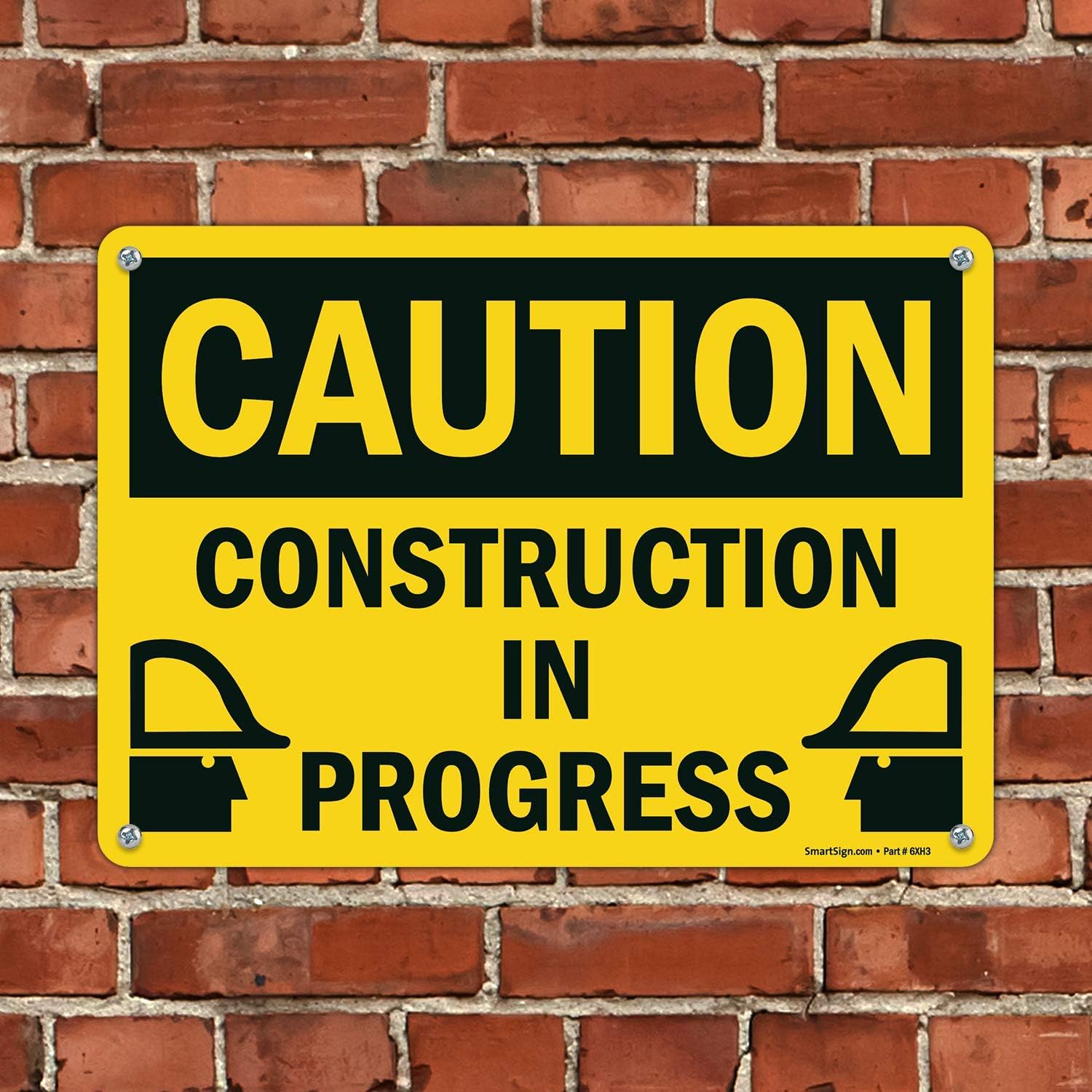 SmartSign "Caution - Construction In Progress" Sign | 10" x 14" Plastic
