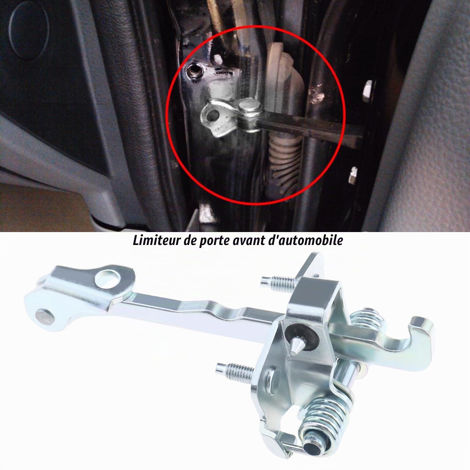 SG Store Bras de Butée Sangle de Contrôle Charnière de Porte Latérale Avant Gauche et Droite Compatible avec Trafic Mk2 Vivaro Mk1 Primastar 7700311823 91166561 4408993