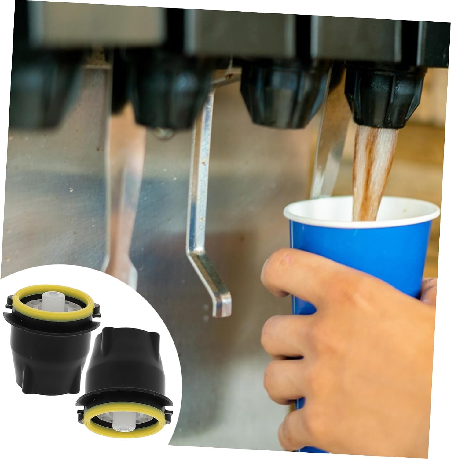 SHOWERORO Silicone Valve Heads for Soda Maker Replacement Nozzle for Commercial Drink Machines