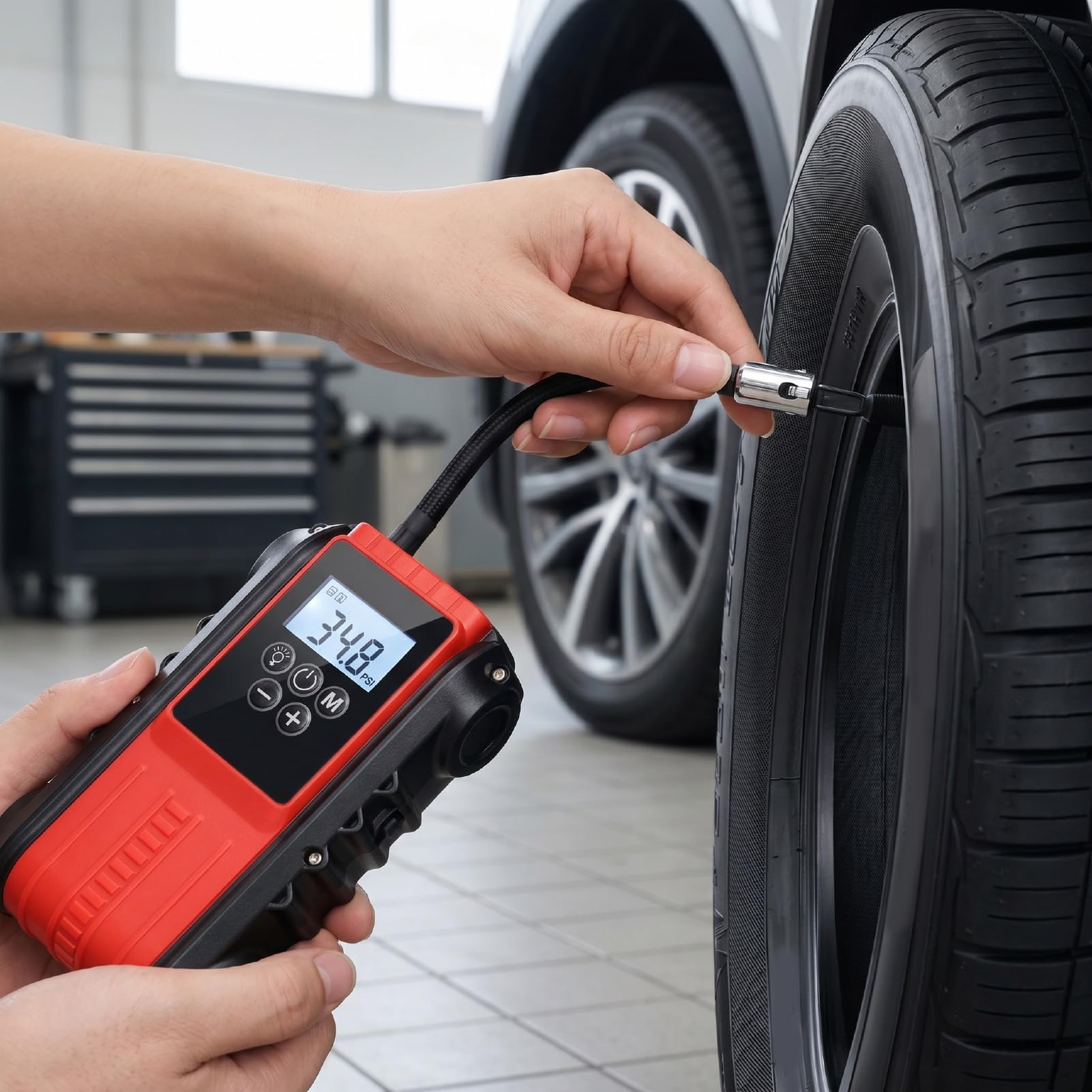 Jiawu Démarreur de Secours 800 A avec compresseur d'air pour 12 V