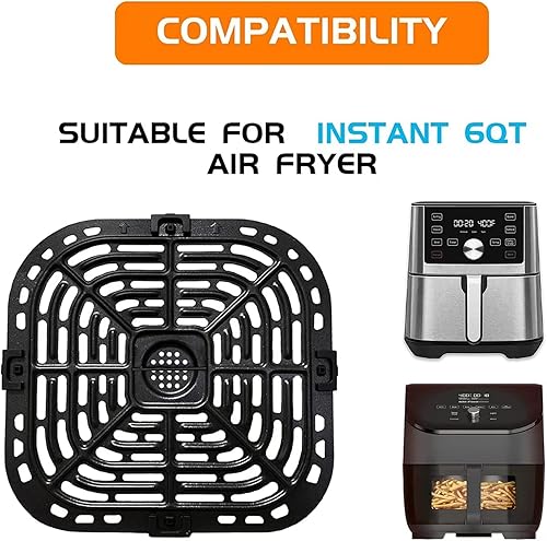 Miniatura 2 de Bandeja de repuesto para freidora de aire para freidora de aire instantánea Vortex Plus de 6 cuartos de galón, estante antiadherente mejorado,