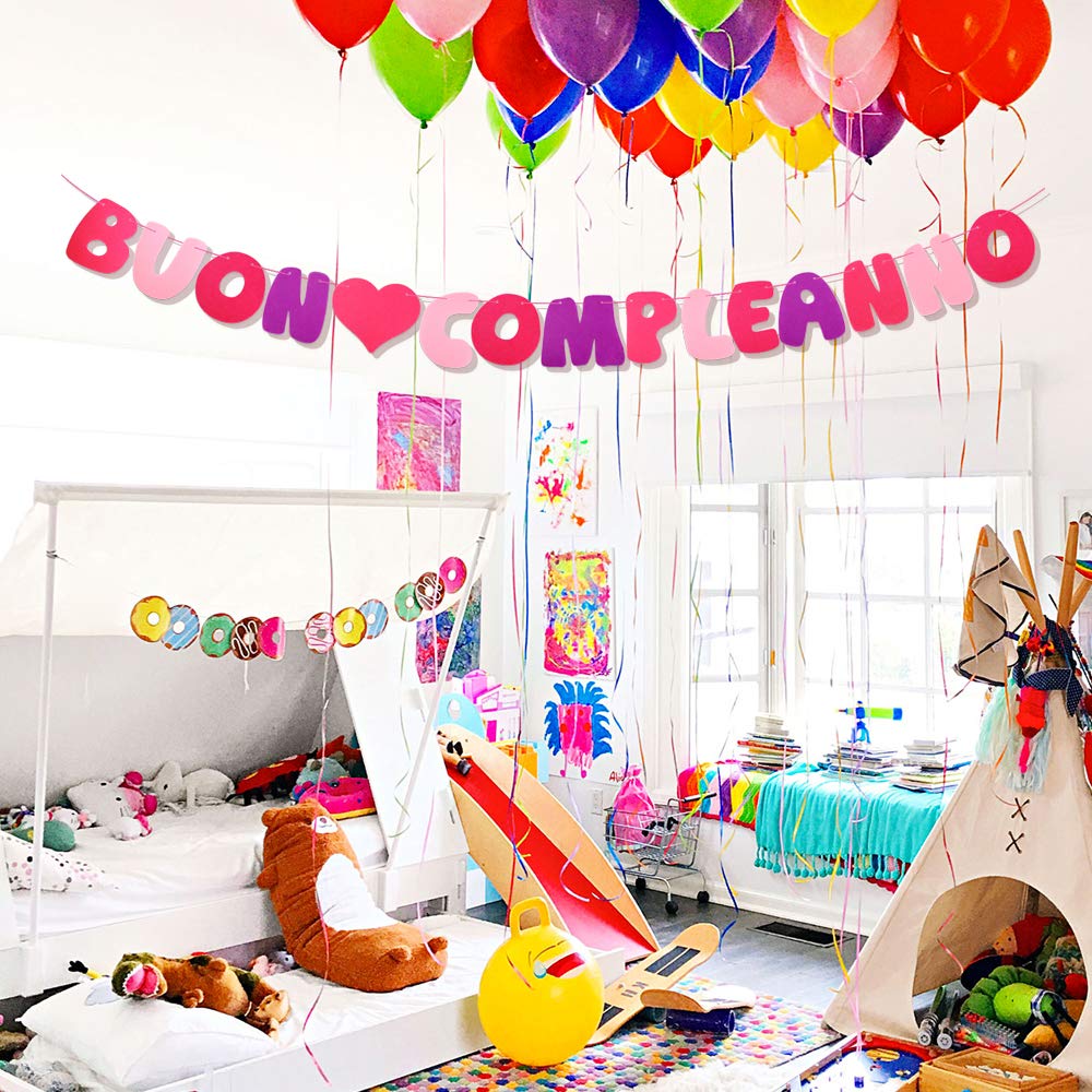 Ghirlanda Hawaiana G2PLUS Ghirlanda Bandierine Di Carta 25 Striscione Decorazioni Rosa - Foto 9