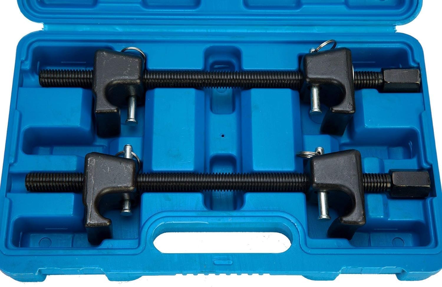 FreeTec Compressore a molla elicoidale per ammortizzatori MacPherson, 2 pezzi, per auto e garage (blu)