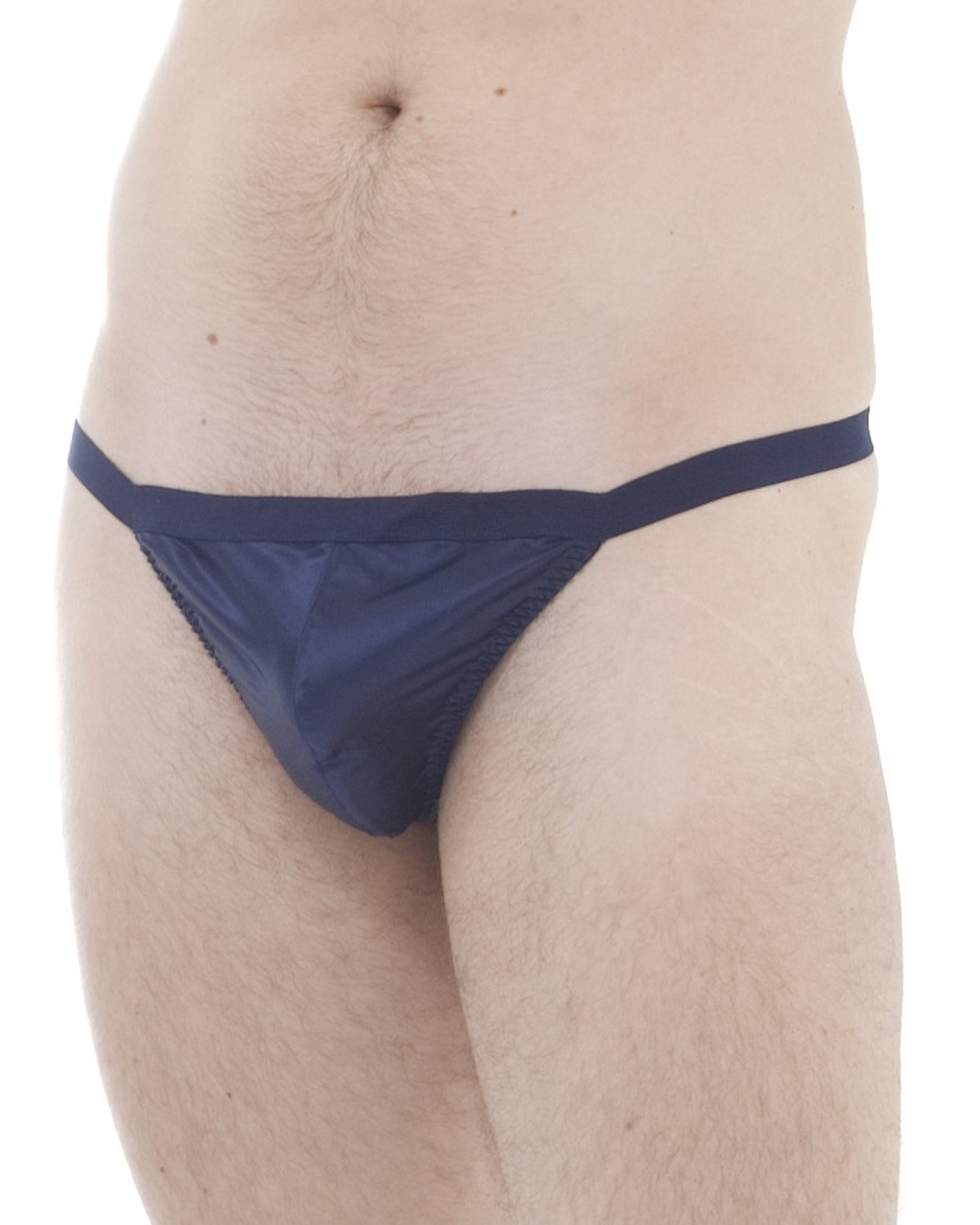 The House Of Silk Men's Blueberry Satin Silk G-String - Size: Xl - Colour:
