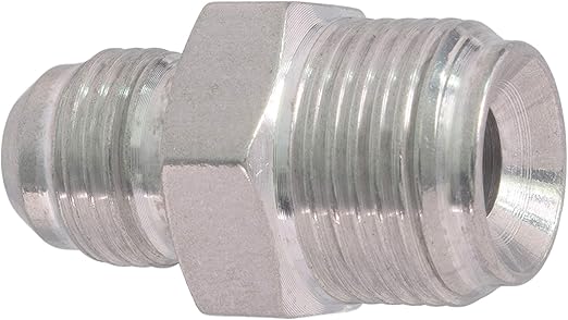 ICT Billet 6an Male Flare to 11/16-18 Inverted Flare Power Steering Adapter Fitting Thread Connector Fluid Designed & Manufactured in the USA Bare Aluminum F06AN687IF