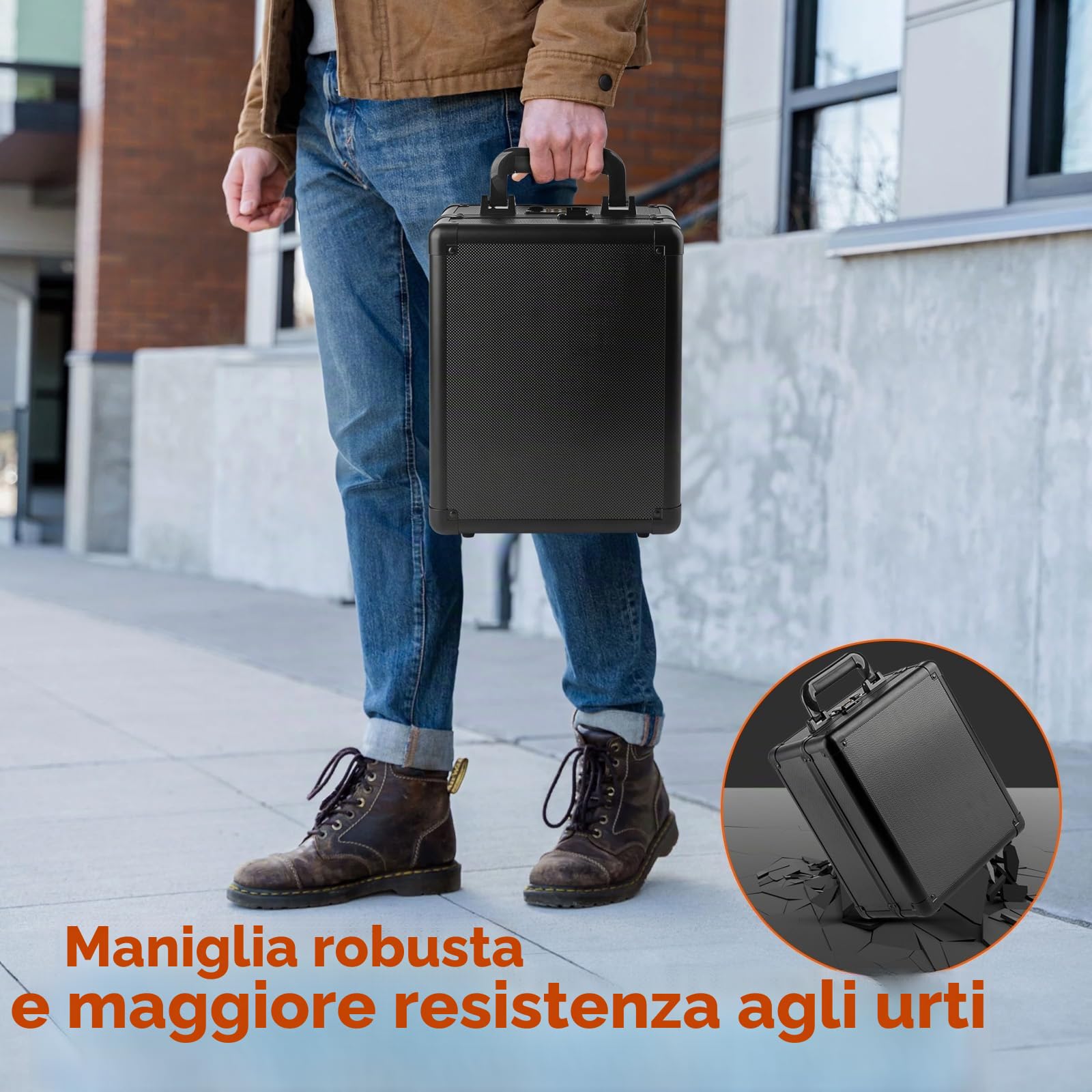 Valigetta Carte Gradate, Porta-Slab PSA per Carte Valutate, Trading Cards Holder Box, Scatola Portaoggetti per Carte Sportive, Top Loader, One Touch - 2 Riga
