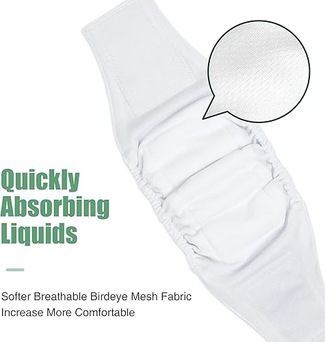 Vista 15 de wegreeco Pañales lavables para el vientre para perros machos (patrón elegante) – Pañales lavables para perros machos, pañales para perros machos