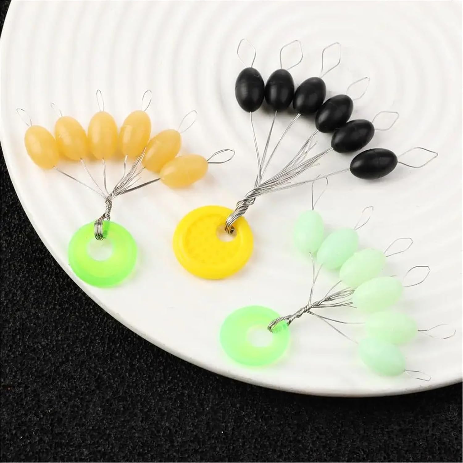 Bobber Stopper 600pcs Carp Line Stopper Luminous Space Beans Fishing Accessories Black Rubber Float Catfish Flotador for Fishing