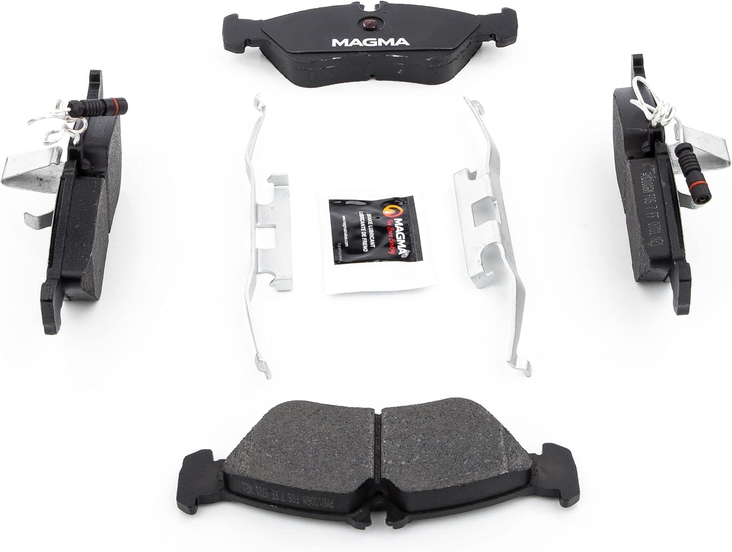 MAGMA Premium PMD1006M Semi-Metallic Brake Pads, Rear