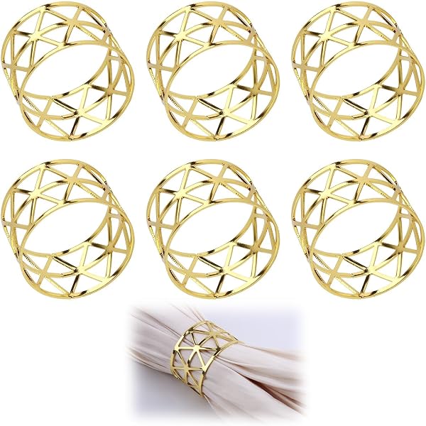 eModwey Gouden Servetringen Set van 6 Stuks