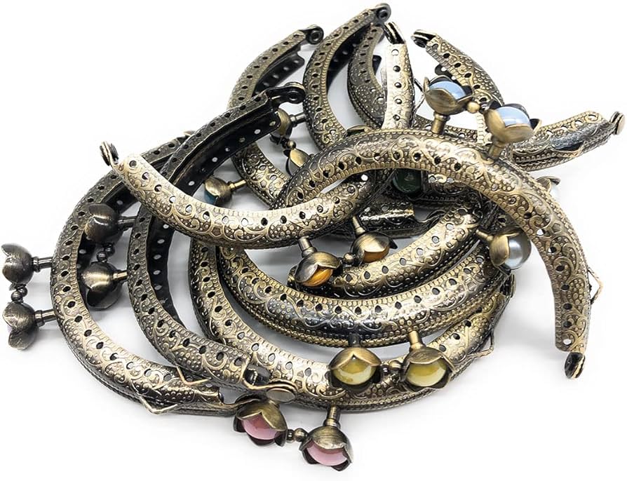 Amazon | A-CRAFT 10個セット アンティーク がま口 口金 縫い付け 金具