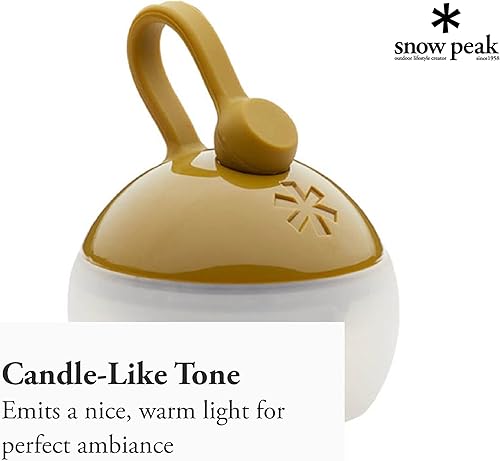 Miniatura 3 de Snow Peak Hozuki - Mini linterna, compacta, brillante, portátil, luz de campamento, color dorado