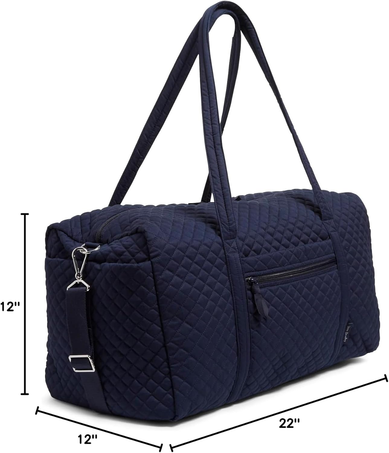 Vera Bradley Women's Cotton Large Travel Duffel Bag, True Navy, One Size - Image 9