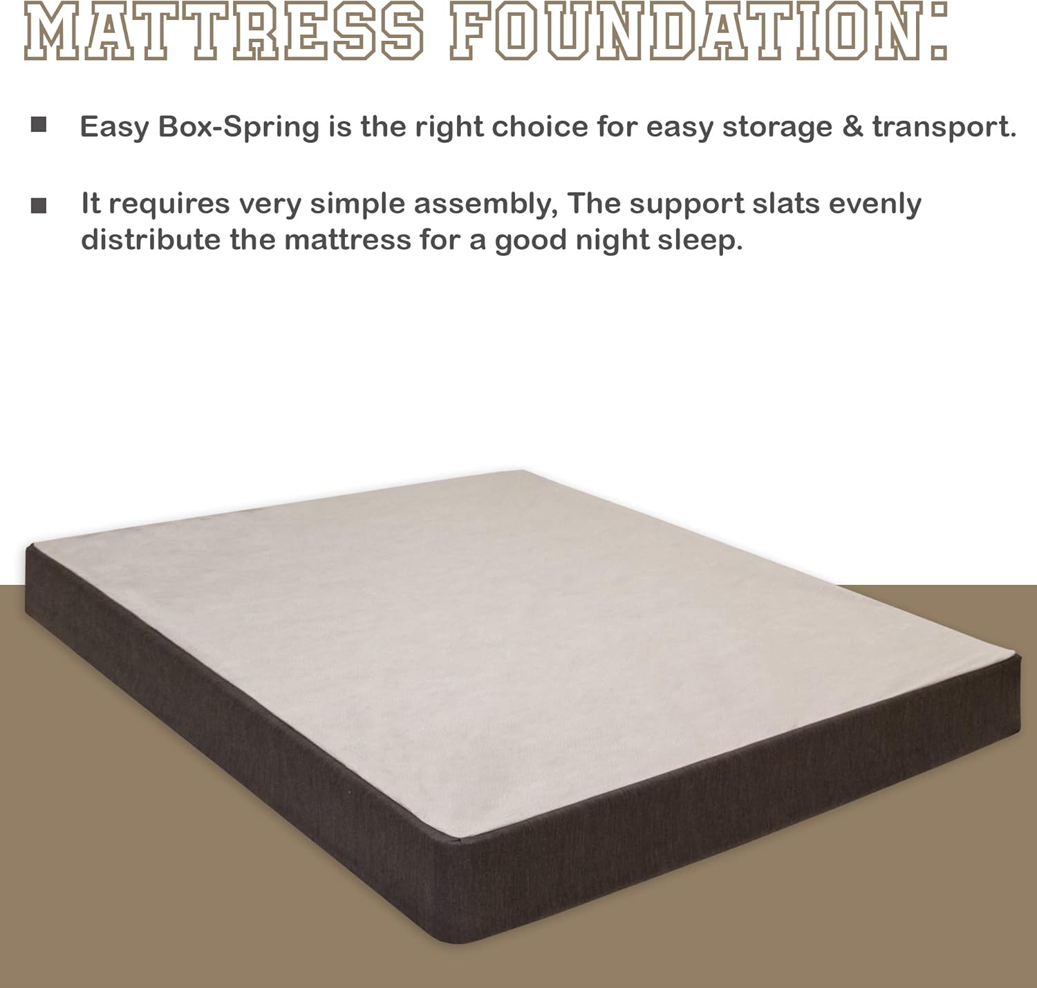 4.5-Inch Easy Wood Box Spring/Foundation with Simple Assembly, California King, Black