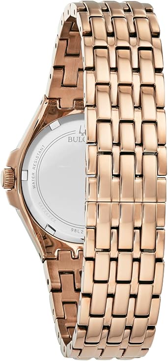 Bulova Ladies Quartz Phantom Rose Gold-Tone Stainless Steel Bracelet