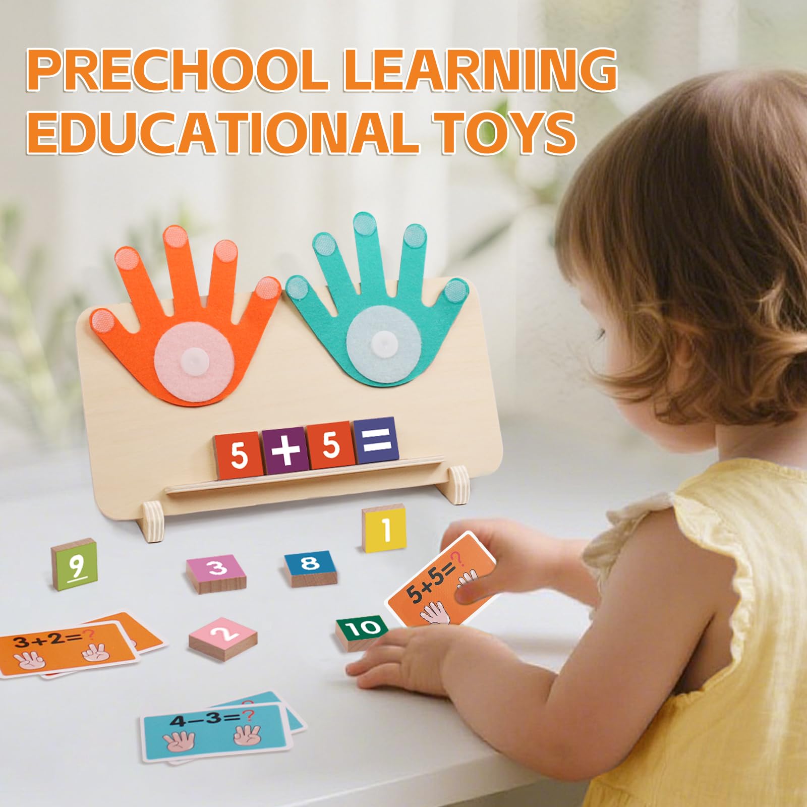 Jouets Montessori Mathématiques Jouet de Comptage en Bois pour Enfants 3 Ans Jouet Chiffre d'apprentissage Éducatif Préscolaires Apprendre à Compter pour Garçon Fille Cadeau pour Enfant de 3 4 5 Ans