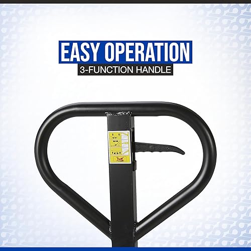 Miniatura 5 de Strongway Camión de palés con horquilla de gato de palé, 63.5 pulgadas de largo x 27 pulgadas de ancho (capacidad de 5500 libras)