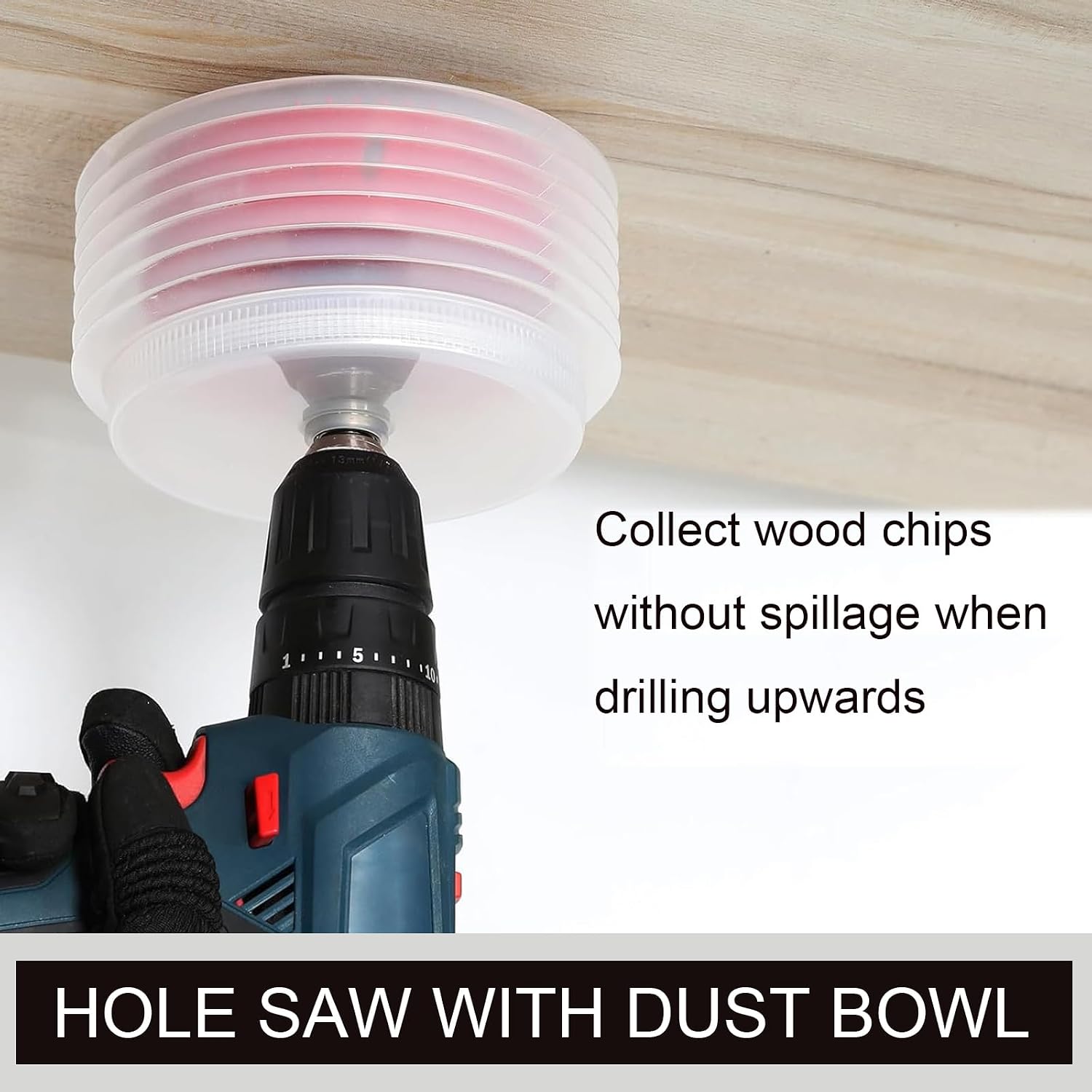 6 Inch Hole Saw with Dust Bowl for Recessed Lights Can Lights HSS Bi-Metal Holesaw Drill Bit Wood Metal Drywall Hole Saw Cutter for PVC,Plastic,Plaster,Gypsum Board
