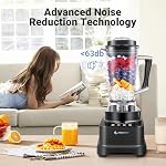 AMZCHEF 8-IN-1 Professional Blenders, 1800 Watts Commercial Blender for Kitchen with Timer, Innovative LED Panel, 8 Functions for Smoothies, Shakes & More, 8 Speeds & Pulse, 68 oz. Pitcher, Black