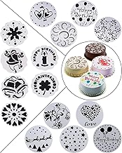 15-Pack Cake Decorating Stencil Molds, Magnoloran Wedding Cake Stencils Cake Templates Spray Floral Cake Molds, Wedding Cake Decorating Stencil Baking Tools, Dessert Decorating Molds