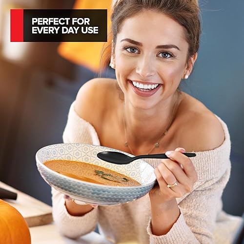 Miniatura 6 de Stock Your Home Cucharas envueltas individualmente, 250 cucharas de plástico pesadas, cucharas desechables de plástico, paquete a granel, cucharas