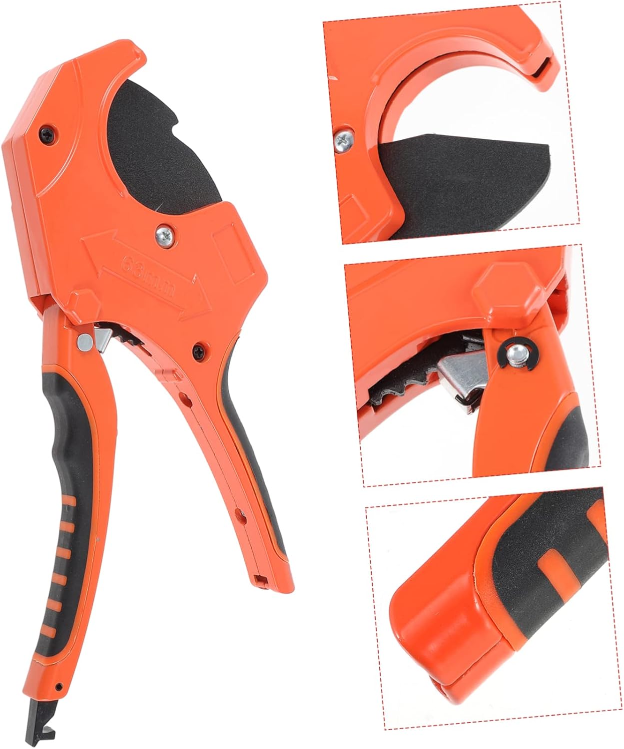 Pvc Pipe Cutter Ratcheting Hose Cutter for Pvc Multi Tubing for Fast Plumbing Repairs Ergonomic Design for Reduced Hand Fatigue for Home