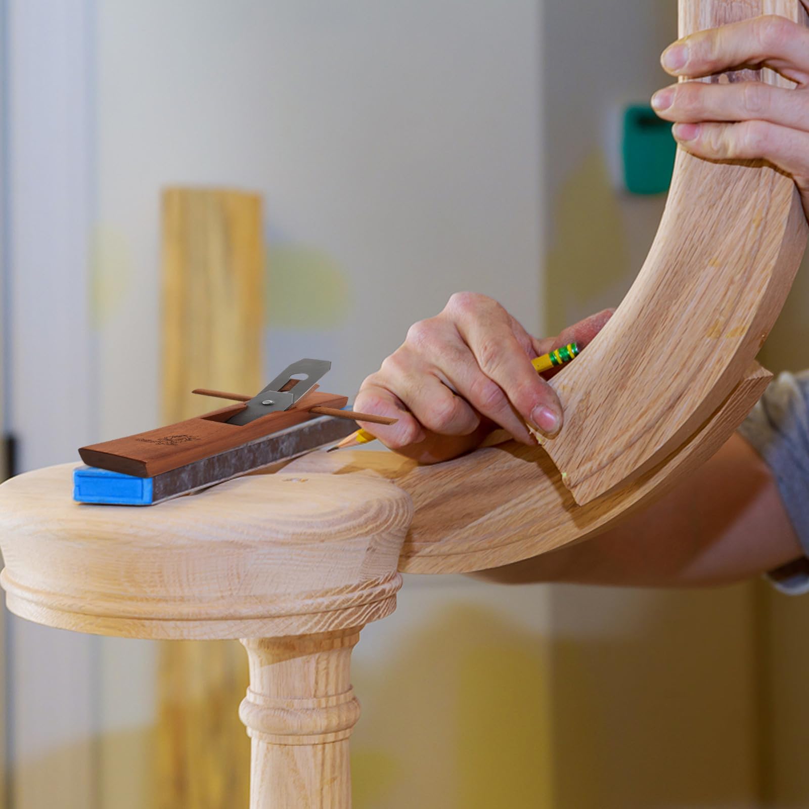 Lurrose Pialla Mano Utensile Falegnameria in Legno e Metallo Levigatore per Lavorazione Efficiente e Superficie Liscia per Carpentieri