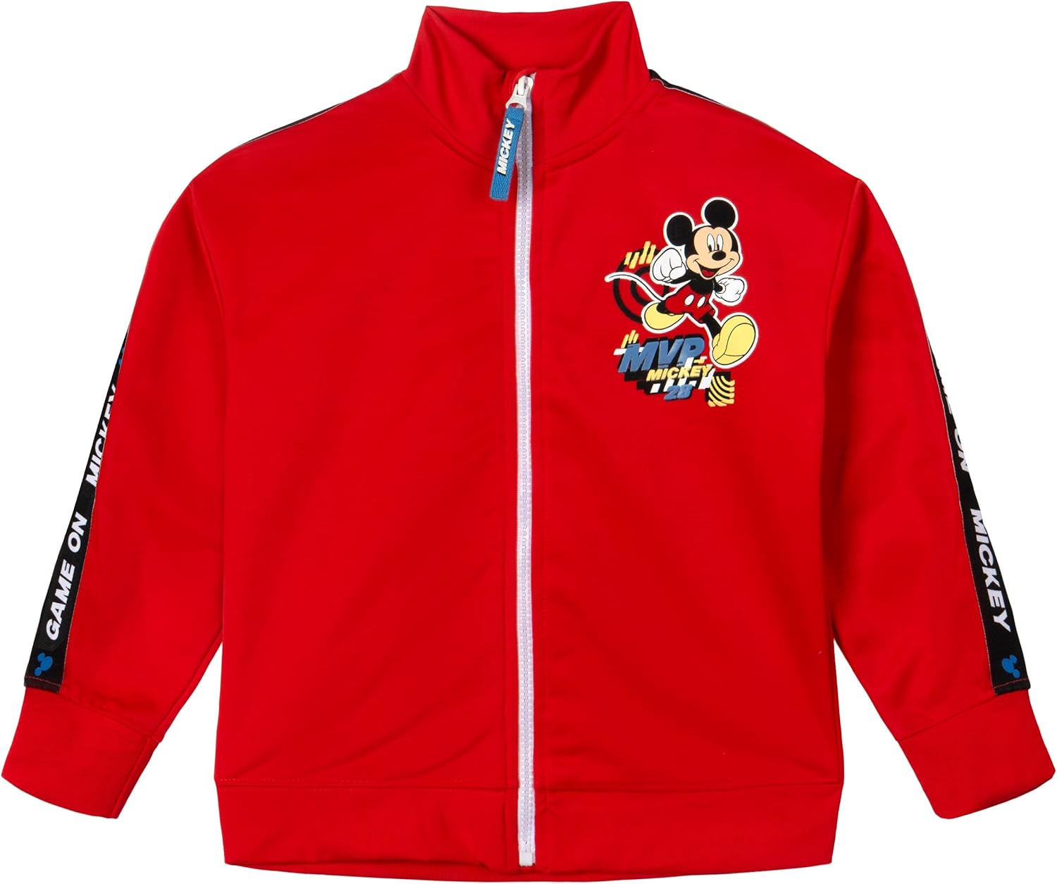 Disney Mickey Mouse Zip Up Jacket and Pants Tracksuit Outfit Set Toddler to Big Kid Sizes (2T - 10-12)