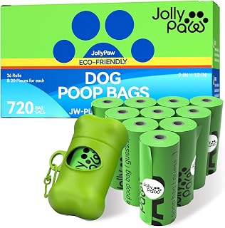 Dog Poop Bags with 1 Count Holder Scented, Leak Proof, Extra Thick and Large Poop Bags for Dogs, 720 Pieces (36 Rolls) 9" x 13" Plant Based for Pet Use