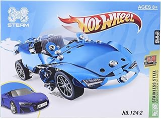 MECCANO METAL BLUE CAR: Vibrant Metal Construction Set for Dynamic Automotive Building