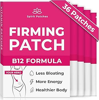 Firming B12 Patches (Pack of 36) - 100% Natural Vitamin Patches for Women, Energy & Body Support, Self-Adhesive Transparent Patches - Enhanced Formula