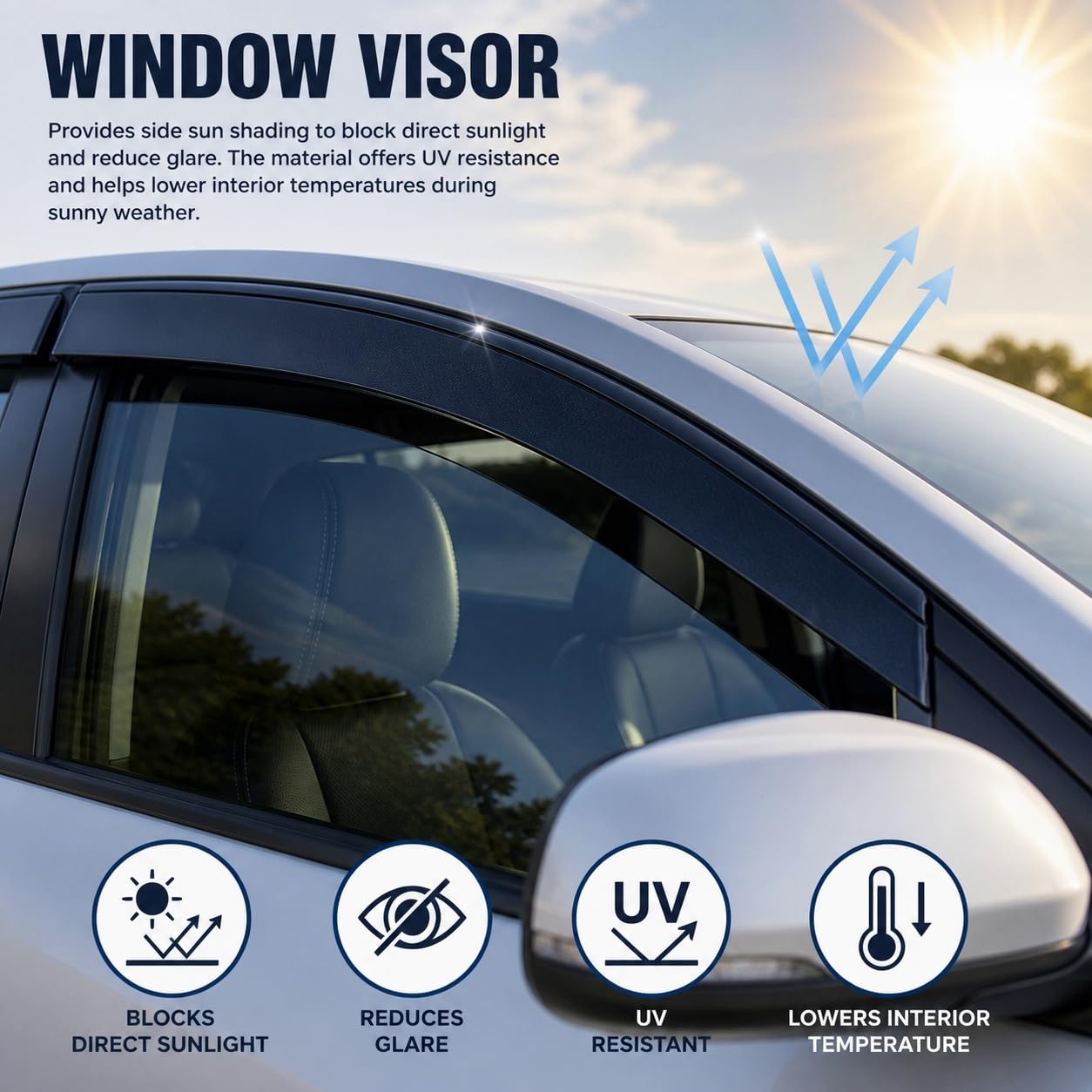 Auto Windabweiser Regenabweiser für Toyota Hilux Surf MK4-N210 2003-2009 | Seitenfenster Deflektoren, klebbar, Regenschutz für Autofenster, beschlagfrei, Sonnenschutz & Beschattung