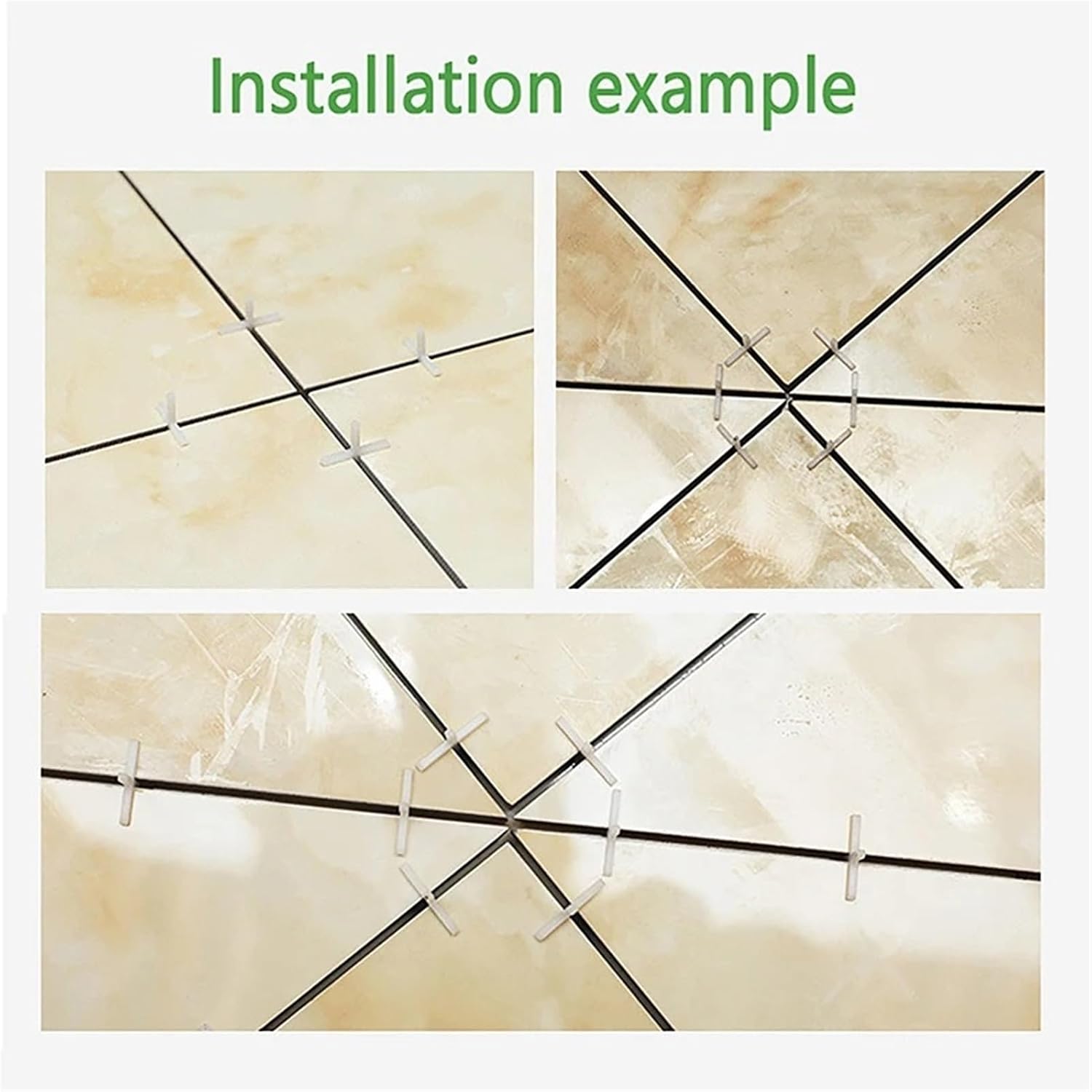 Tile Spacers 600Pcs 1/1.5/2/2.5/3/5MM Ceramic Tiler Spacer Cross Plastic Tile Plumber Reuseable Leveling System(1.5mm)