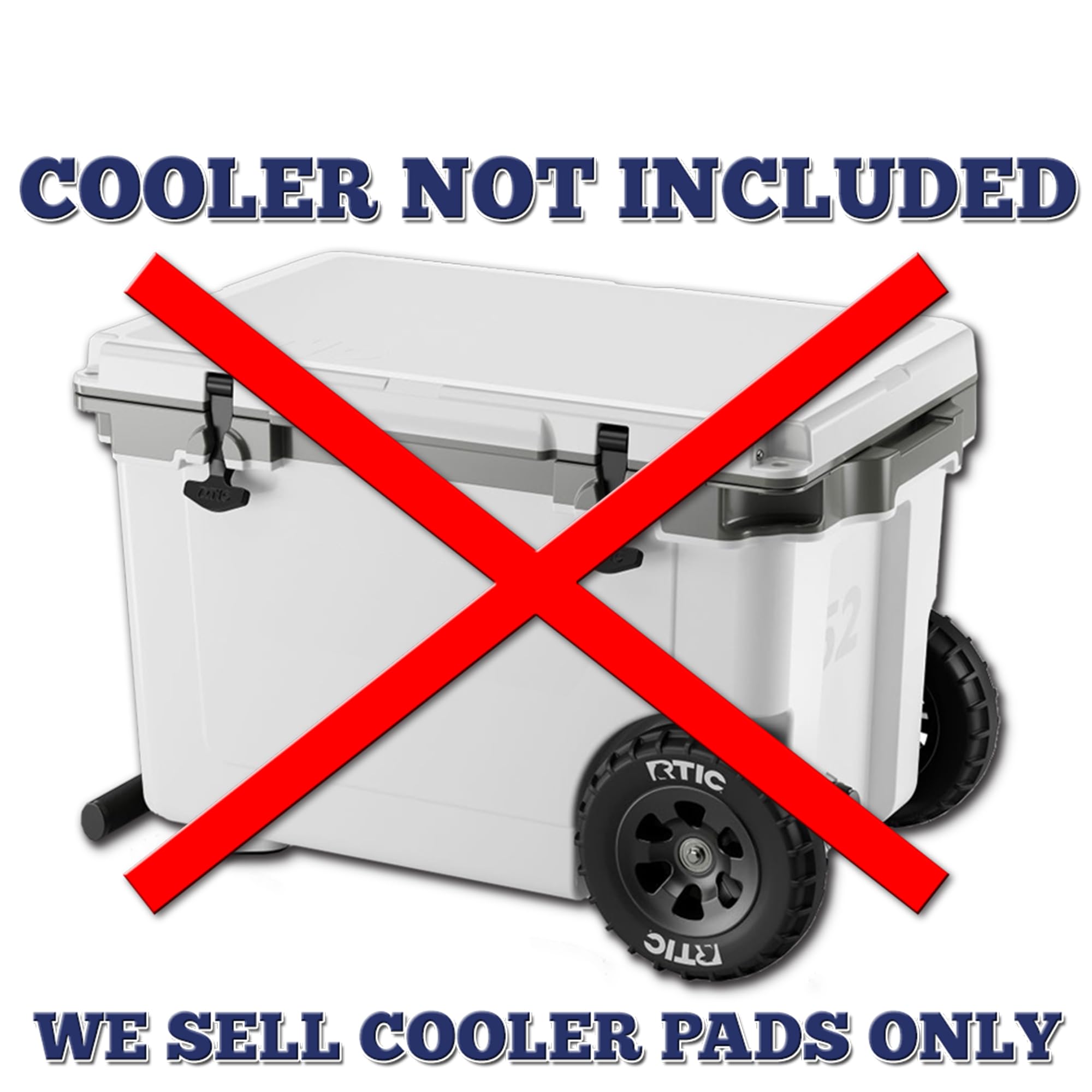 USATuff SeaDek EVA Mat Cooler Pad fits RTIC 52 Ultralight (Wheeled) Model Only | Peel & Stick Application | Non Slip Comfort Accessories - Blank Design (StormGray-Black)