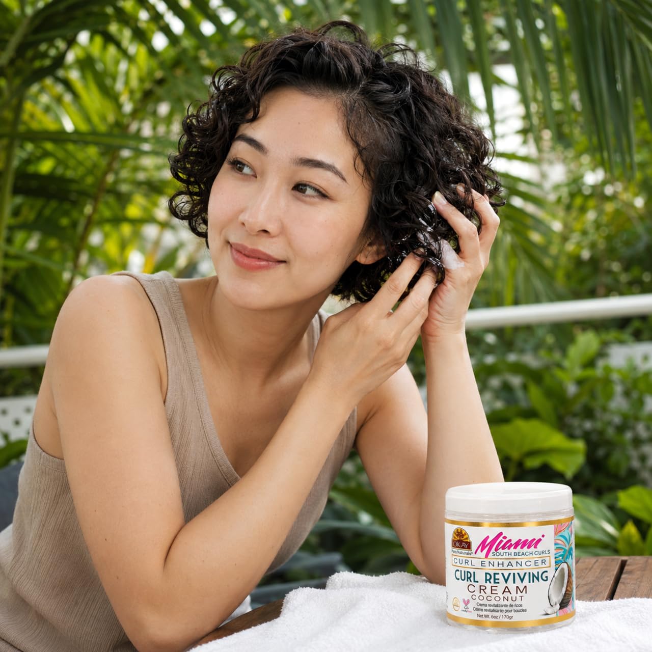 OKAY- Miami South Beach Curls- Curl Enhancer- Curl Reviving Cream 6oz/170gr