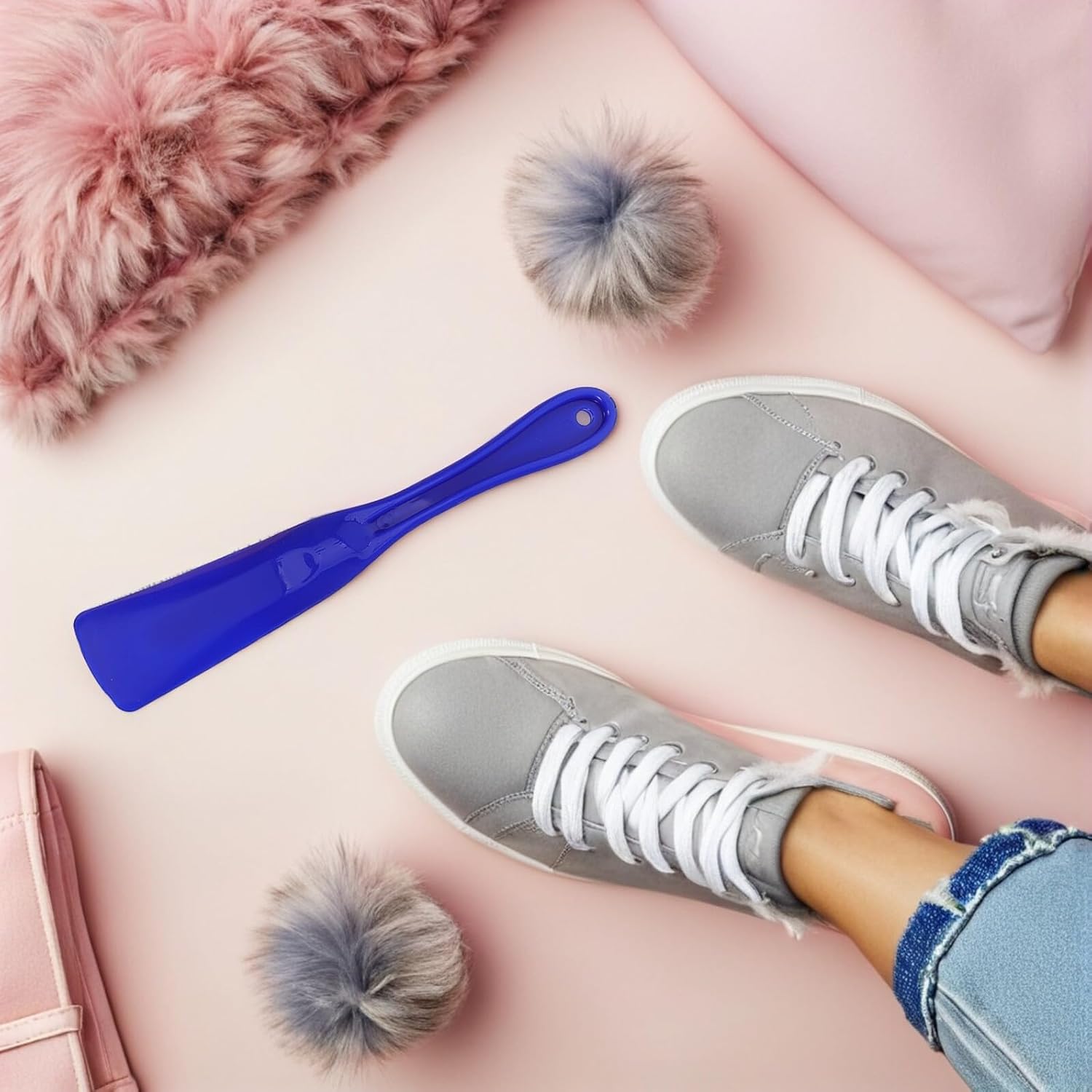 Ciieeo 8 Piece Plastic Shoe Horn Hanging Shoe Helper for Boots