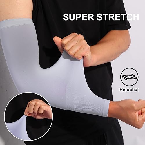 Miniatura 4 de 4 pares de mangas de brazo para hombres y mujeres - para cubrir tatuajes - manga deportiva refrescante para baloncesto, golf, fútbol