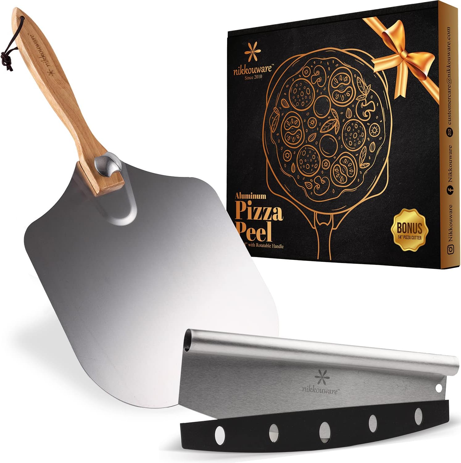 Aluminum Metal Pizza Peel 12 x 14 inch Size with Foldable
