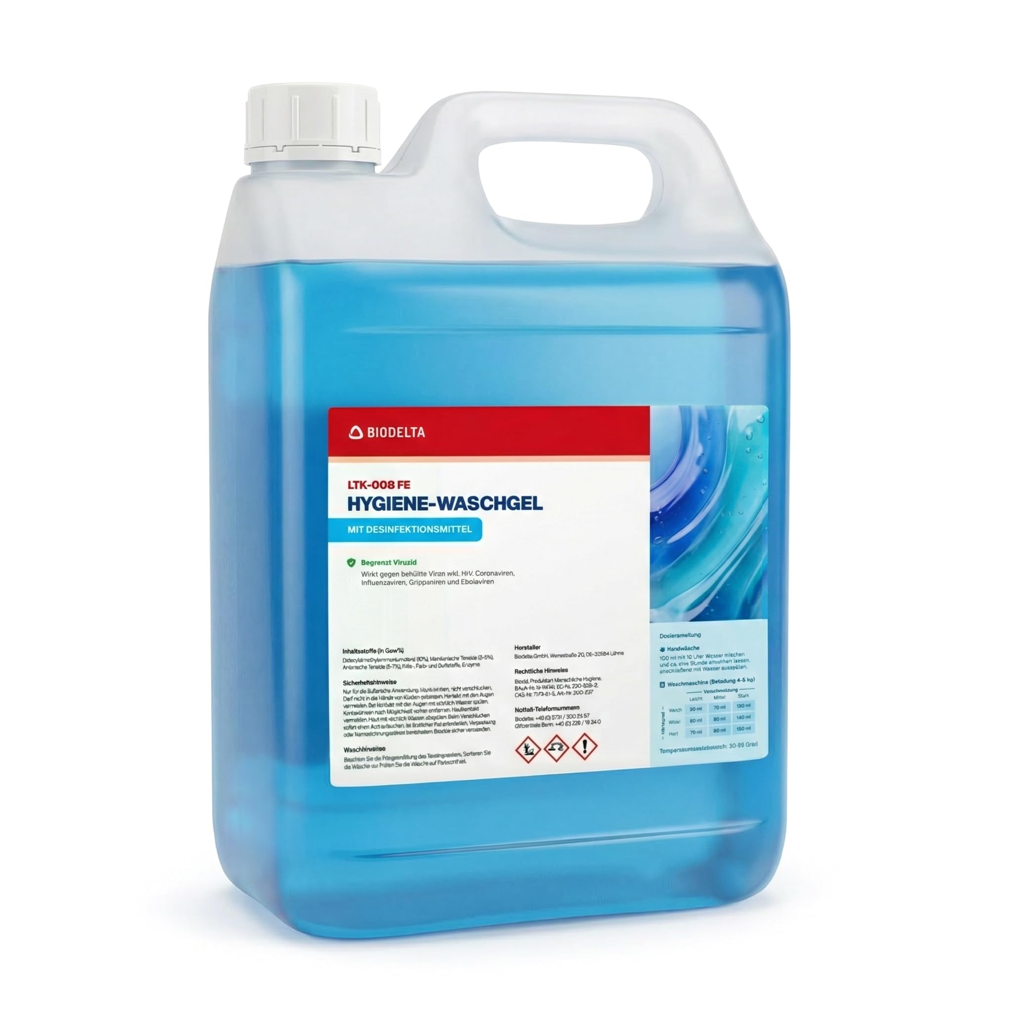 BioFormel LTK008 FE | Hygiene Waschmittel | Desinfektionswaschmittel | Wirkt desinfizierend für Ihre Kleidung | Konzentrat | Made in Germany (5L)