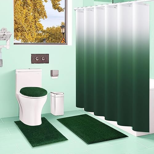 Miniatura 56 de Juegos de baño con cortina de ducha y alfombras