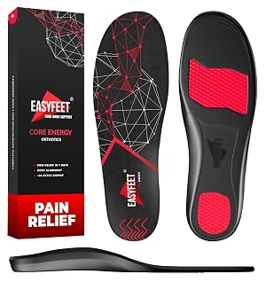 Plantar Fasciitis Relief Shoe Insoles - High Arch Support Inserts Men Women - Orthotics Shoe Inserts for Flat