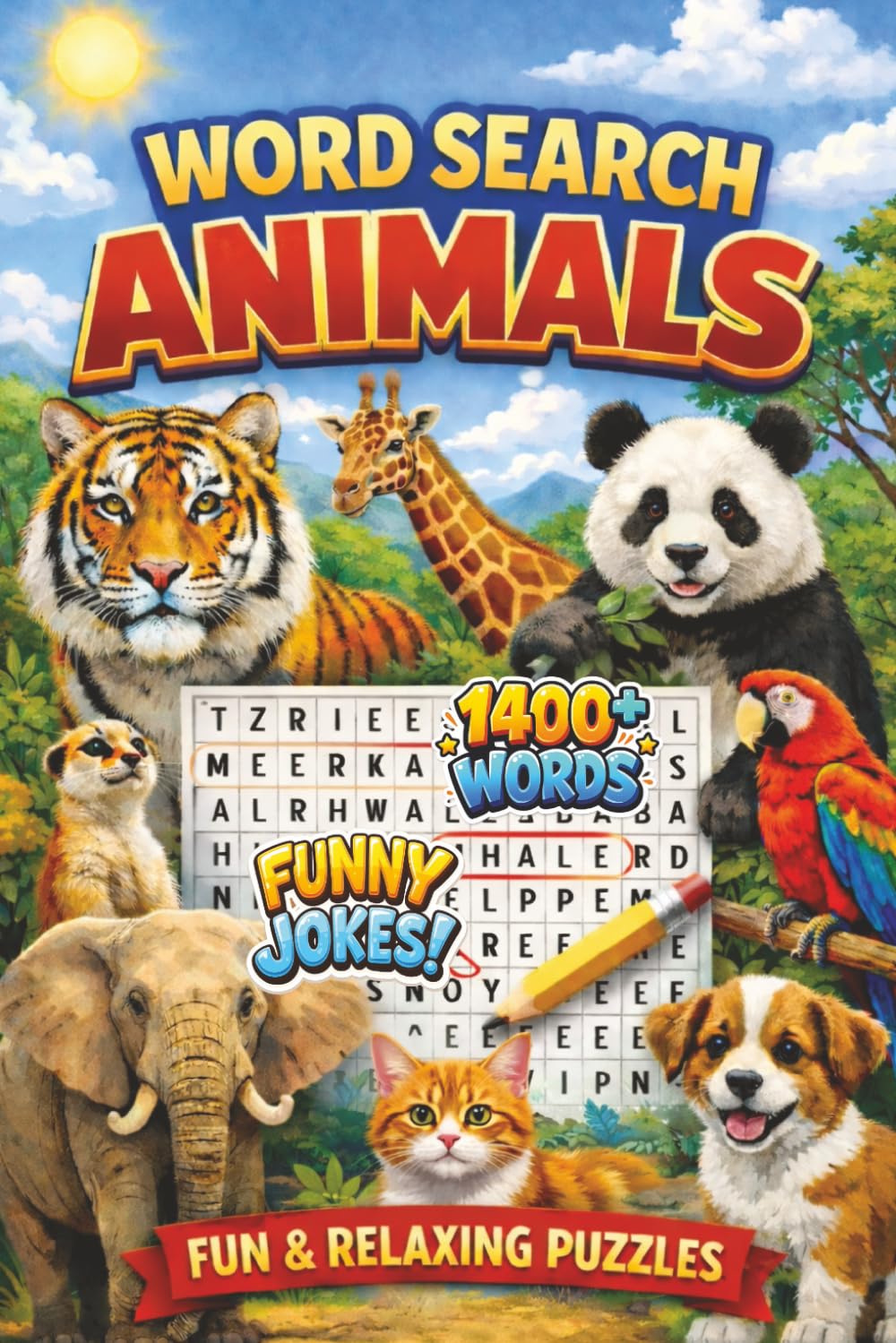 Animals Word Search Puzzle Book: A collection of word searches inspired by Jungle Animals, Pets, Ocean Animals and Many More. A fun and engaging gift for sharp minds of all ages. 6x9 inches.