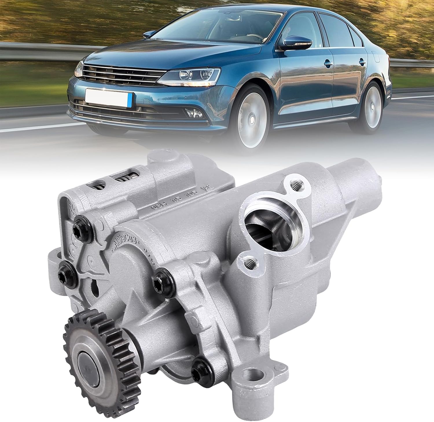 06H115105BC Engine Oil Pump Fit for 2012-2019 Beetle/Cabrio, 2011-2018 Jetta/GLI, 2013-2022 Passat, 1.8T/2.0T Gasoline Replace 06H115105DR 06H115105BC