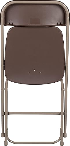 Vista 228 de Flash Furniture Hercules - Silla plegable comercial grande y alta, extraancha, capacidad de 650 libras de plástico duradero, color negro, paquete
