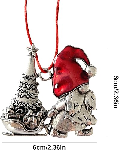 Miniatura 6 de KSHSAA Adorno de Papá Noel 1/5, adorno de árbol de peltre sólido, adornos de peltre, adornos de metal, decoraciones de árbol colgante