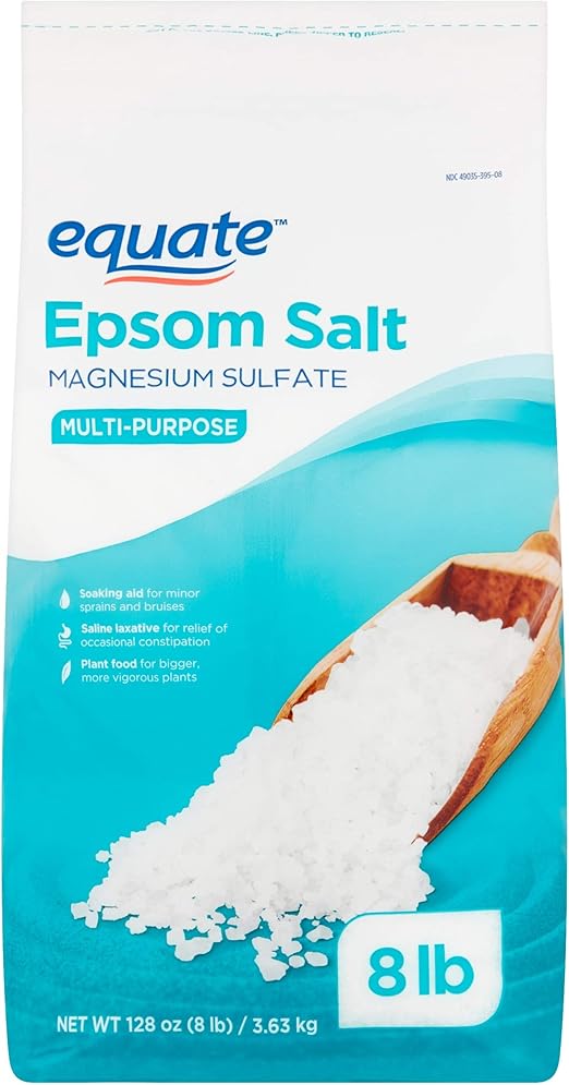 Equate Multi-Purpose Epsom Salt, Magnesium Sulfate, 128oz (8lb), Scent Free
