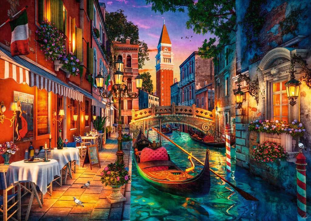 Ravensburger Canal Cruise in Venice 1000 piece Jigsaw Puzzle for Adults and Kids Age 12 and Up, Multicolor, 1000 pièces - 70 x 50 cm - Image 2