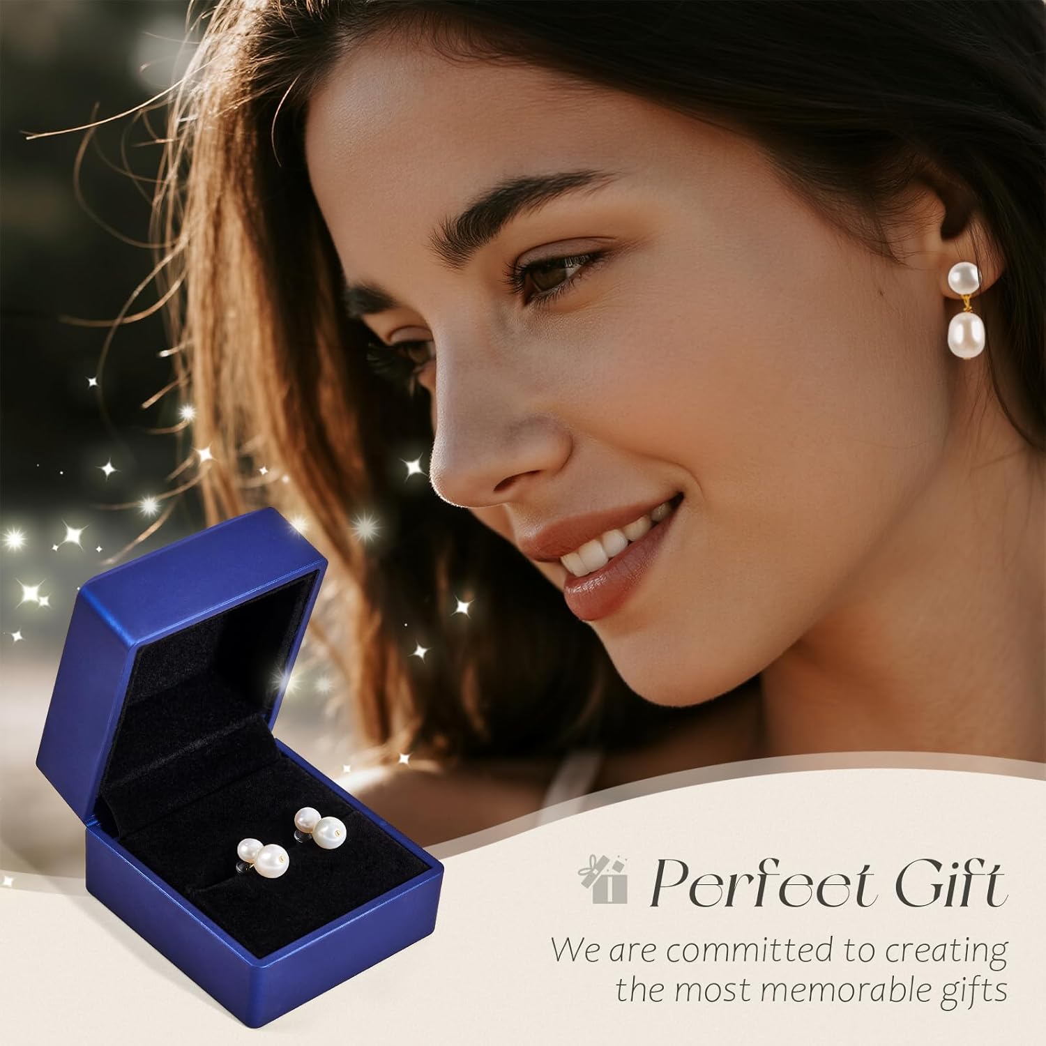 Pearl Earrings For Women:Dainty Hypoallergenic 18K Real Gold Plated AAA+ Cultured Freshwater Pearl Dangle Wedding Earrings Bridal Fasion Jewelry Gifts - Image 5