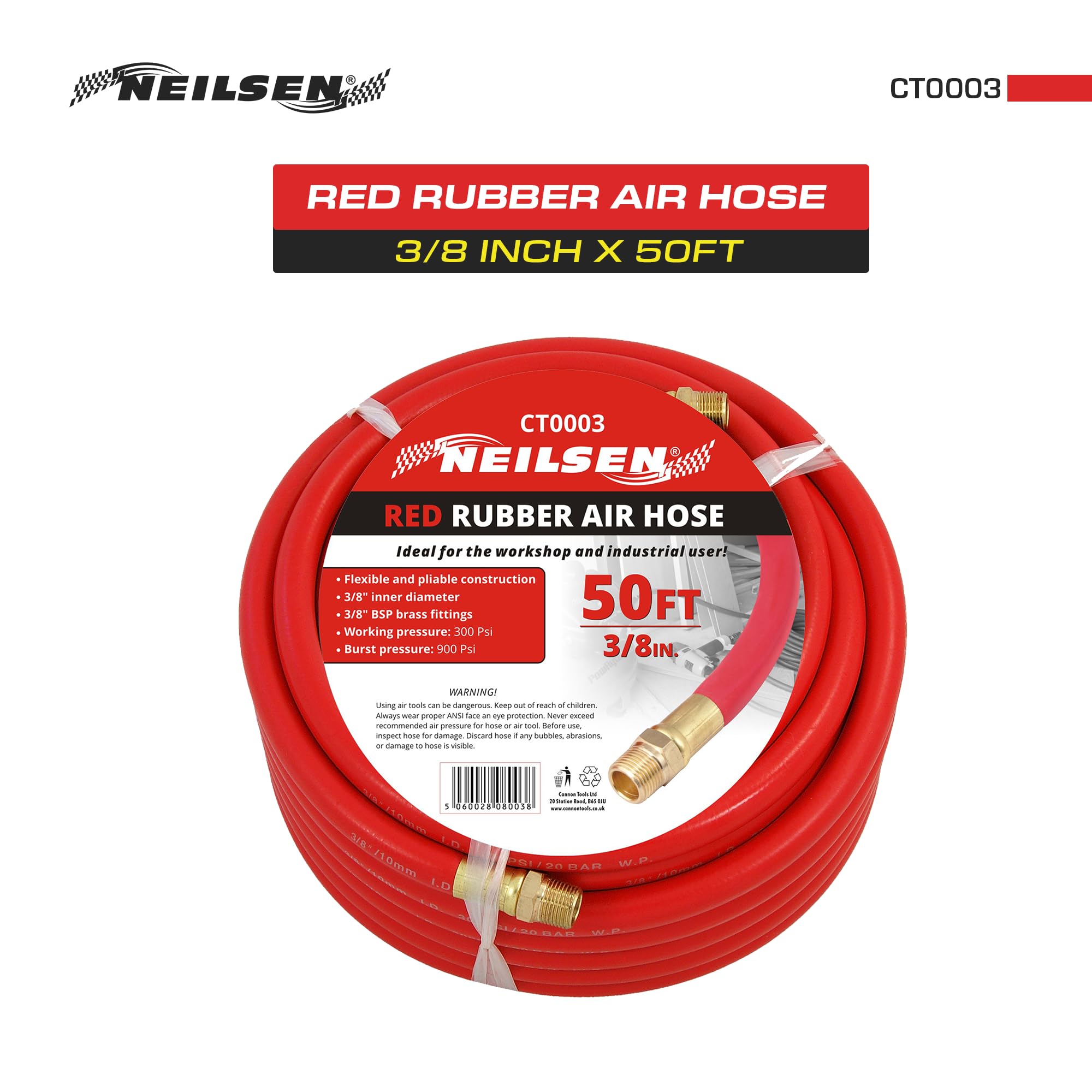 NEILSEN TOOLS CT0003 manguera de aire, rojo