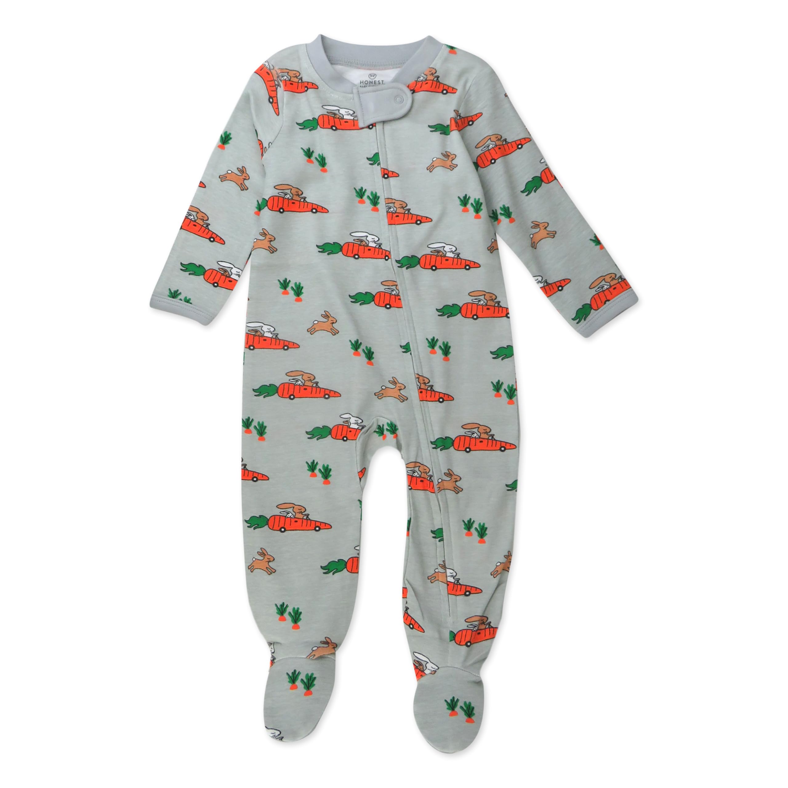 HonestBaby Celebration Sleep & Play Footed One-Piece Pajama Sleeper 100% Organic Cotton